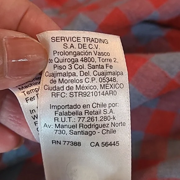 j.crew Men's Red and Blue Checkered Shirt - Picture 6 of 8